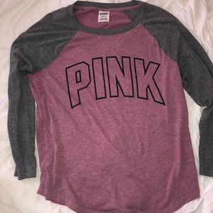 vs PINK S dark pink/grey t-shirt